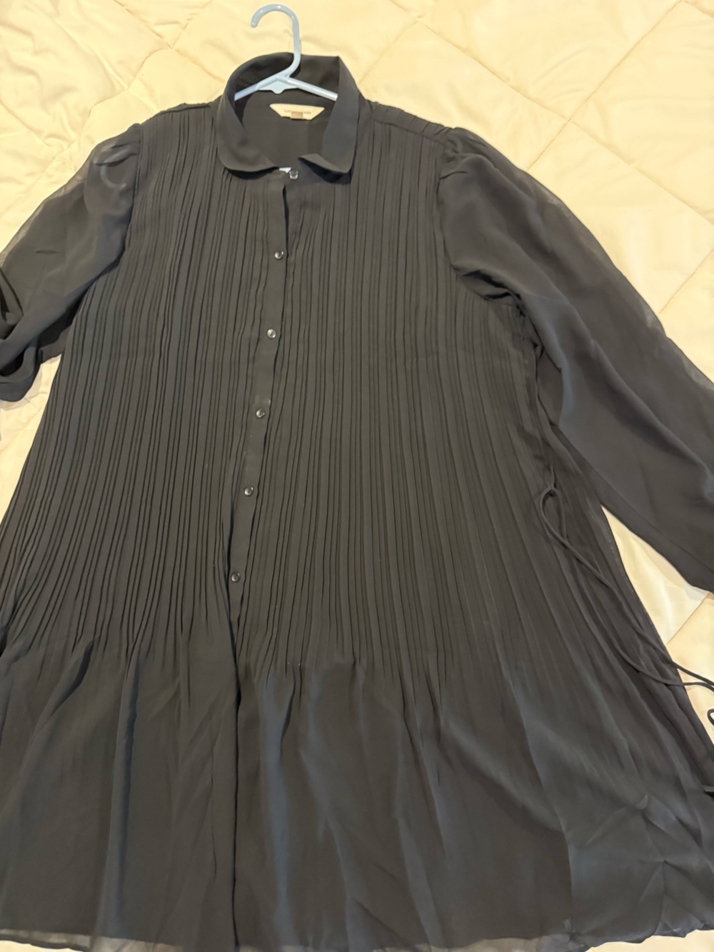 Never worn Lucky Brand Black Dress with pleats  Tag